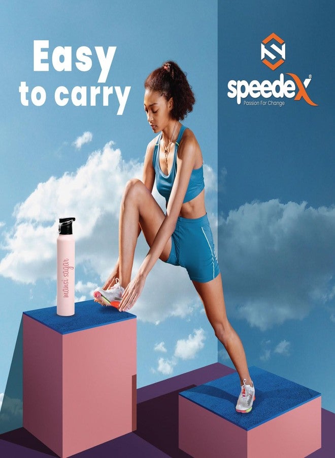 Speedex Stainless Steel Custom Pink Water Bottle 1 Ltr with Sipper Cap - Leak-Proof, Lightweight, Durable | For Kids, Adults, Office, School, and Travel Use (1000 ml) - Image 5